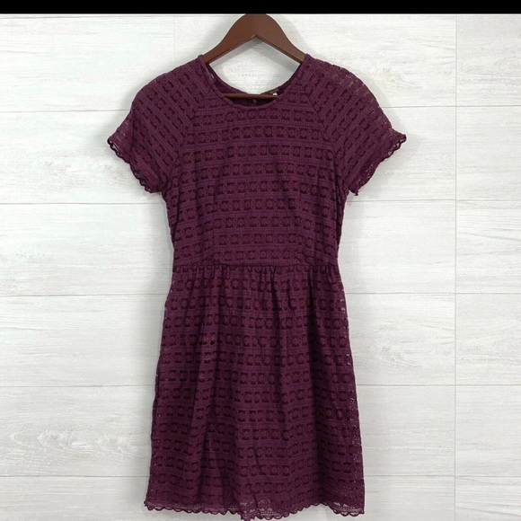 Free People | Maroon/Wine | Lace Dress - Picture 1 of 7